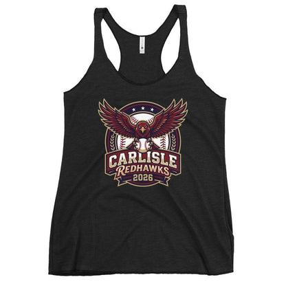 Performance | Thin Racerback Tank Top | Carlisle Redhawks | Emblem Logo