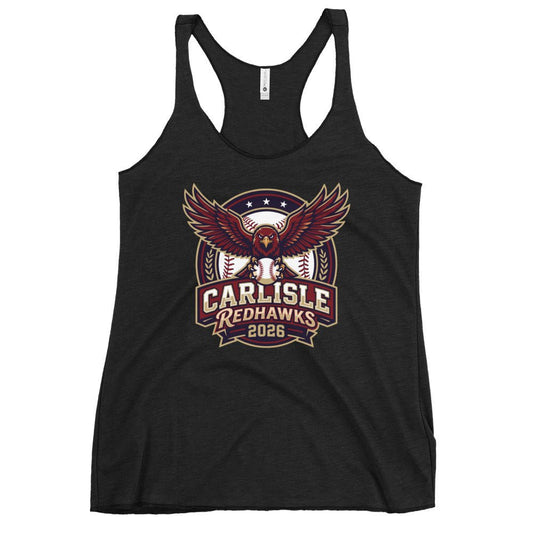 Performance | Thin Racerback Tank Top | Carlisle Redhawks | Emblem Logo