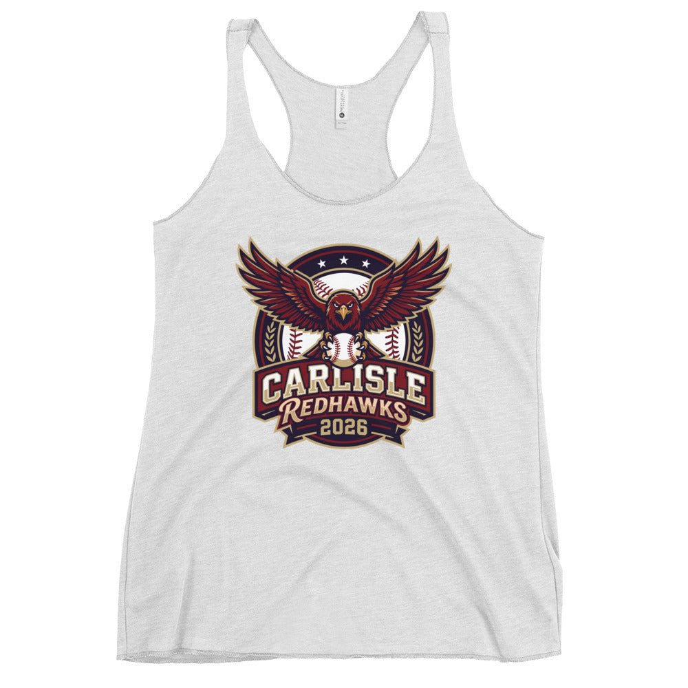 Performance | Thin Racerback Tank Top | Carlisle Redhawks | Emblem Logo