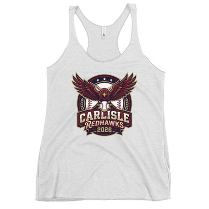 Performance | Thin Racerback Tank Top | Carlisle Redhawks | Emblem Logo