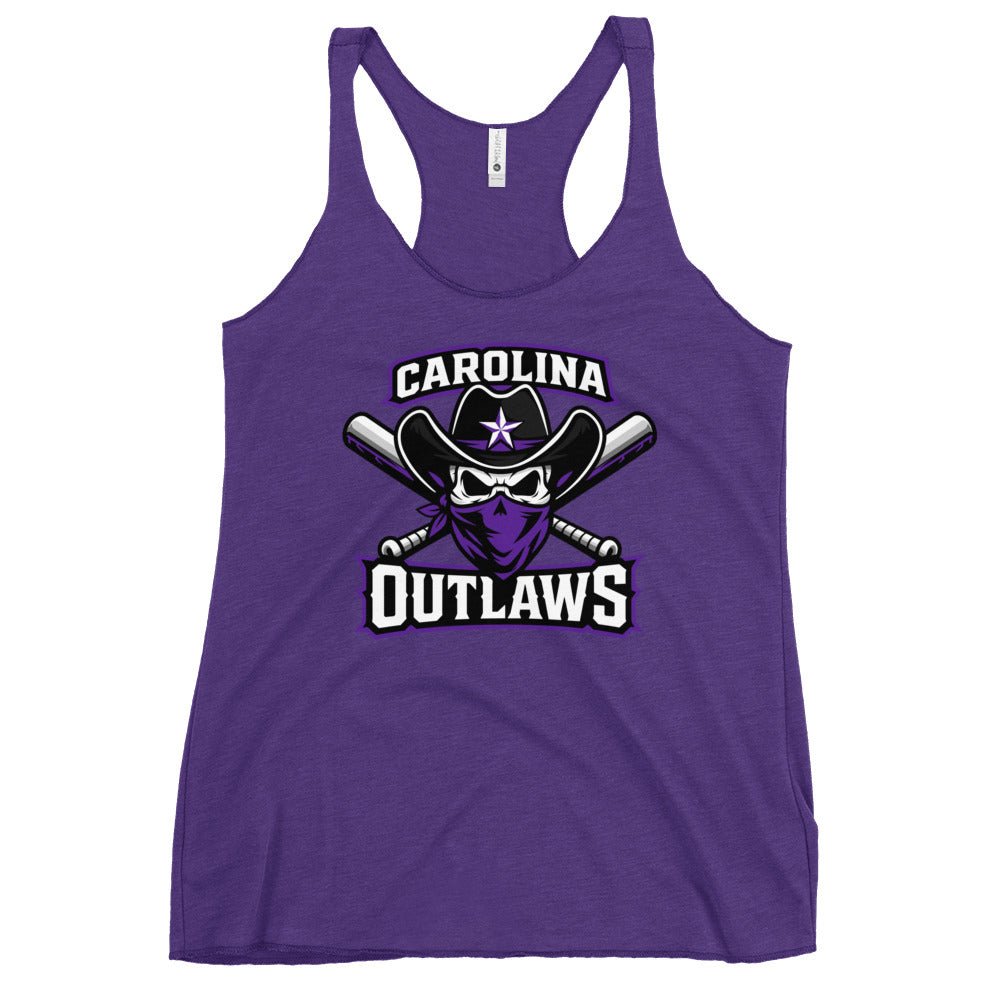 Performance | Thin Racerback Tank Top | Carolina Outlaws Baseball | Crest Logo