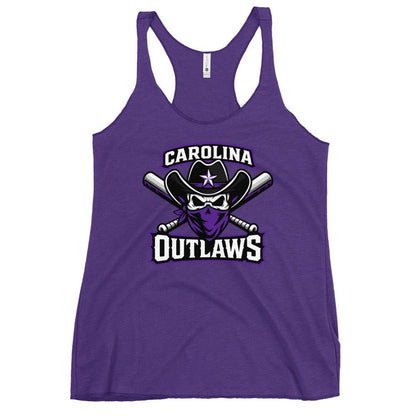 Performance | Thin Racerback Tank Top | Carolina Outlaws Baseball | Crest Logo