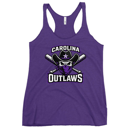 Performance | Thin Racerback Tank Top | Carolina Outlaws Baseball | Crest Logo