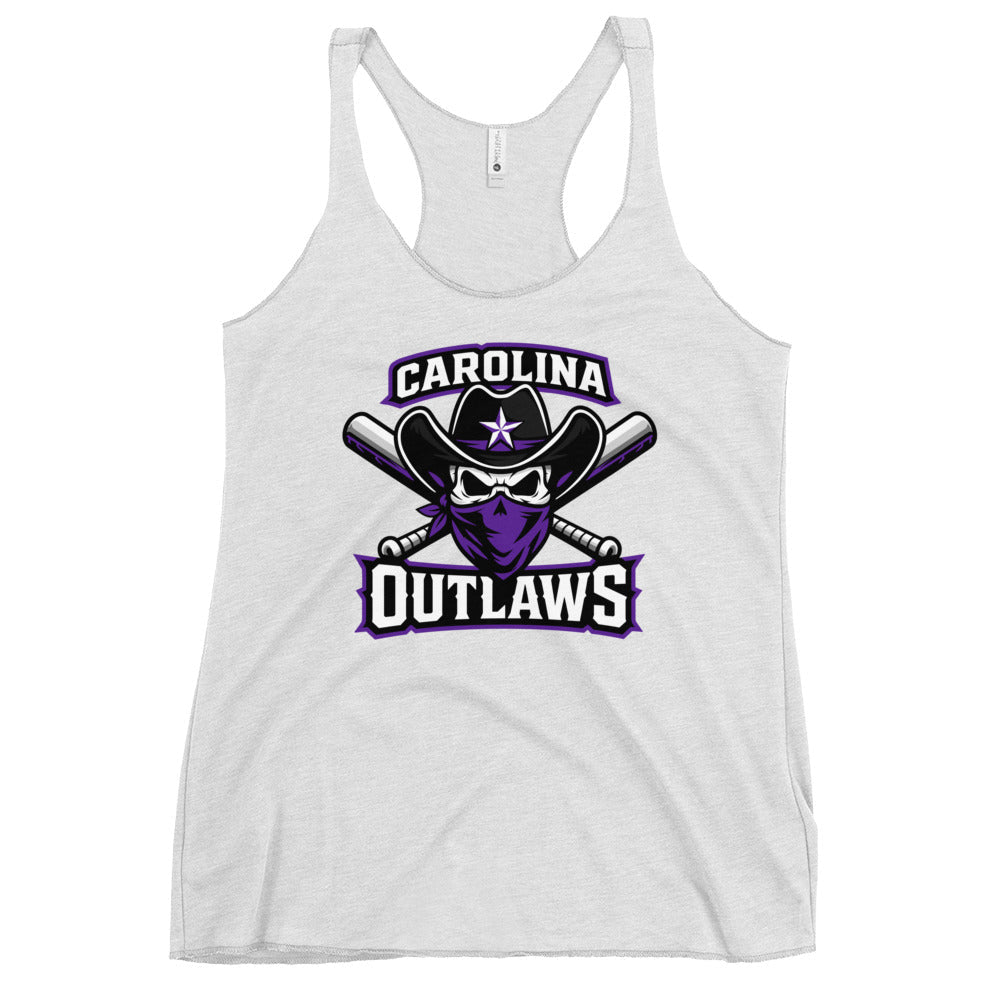 Performance | Thin Racerback Tank Top | Carolina Outlaws Baseball | Crest Logo
