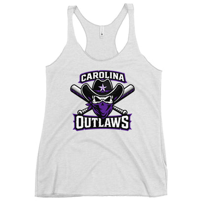 Performance | Thin Racerback Tank Top | Carolina Outlaws Baseball | Crest Logo