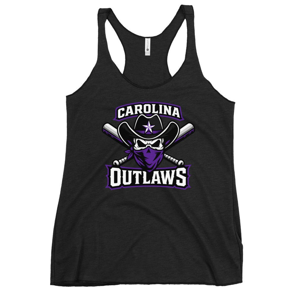 Performance | Thin Racerback Tank Top | Carolina Outlaws Baseball | Crest Logo