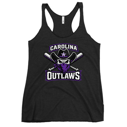 Performance | Thin Racerback Tank Top | Carolina Outlaws Baseball | Crest Logo
