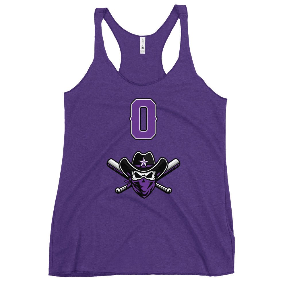 Performance | Thin Racerback Tank Top | Carolina Outlaws Baseball | Purple Renegades Logo