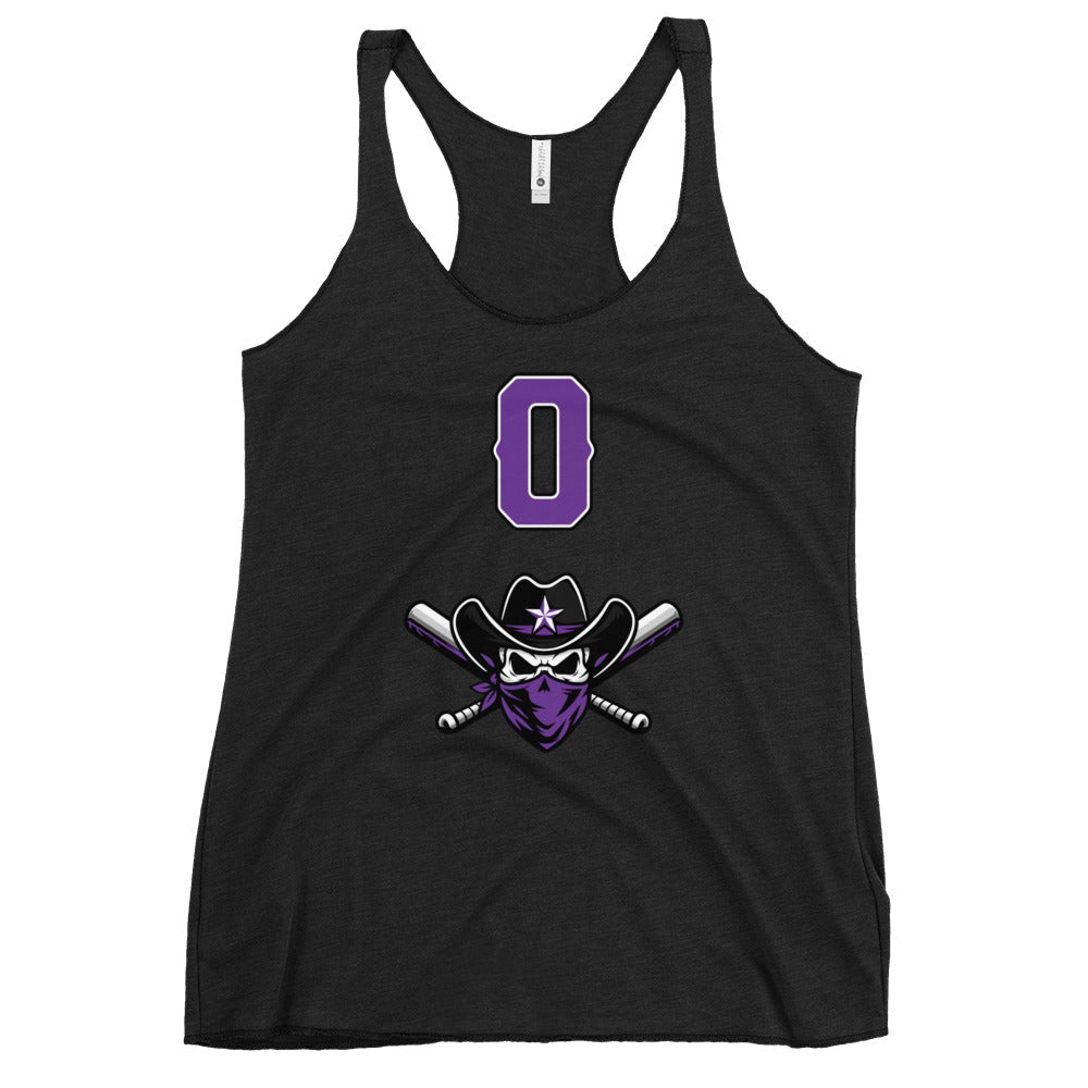 Performance | Thin Racerback Tank Top | Carolina Outlaws Baseball | Purple Renegades Logo