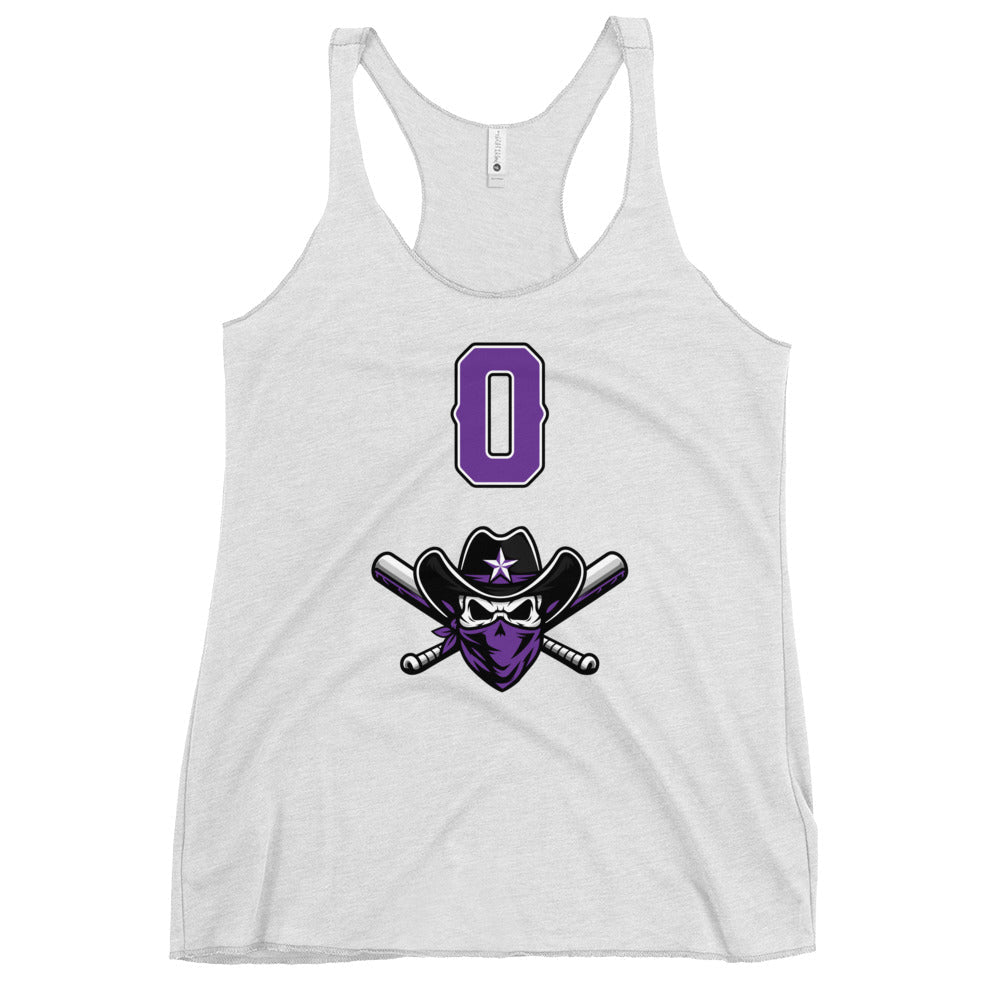 Performance | Thin Racerback Tank Top | Carolina Outlaws Baseball | Purple Renegades Logo
