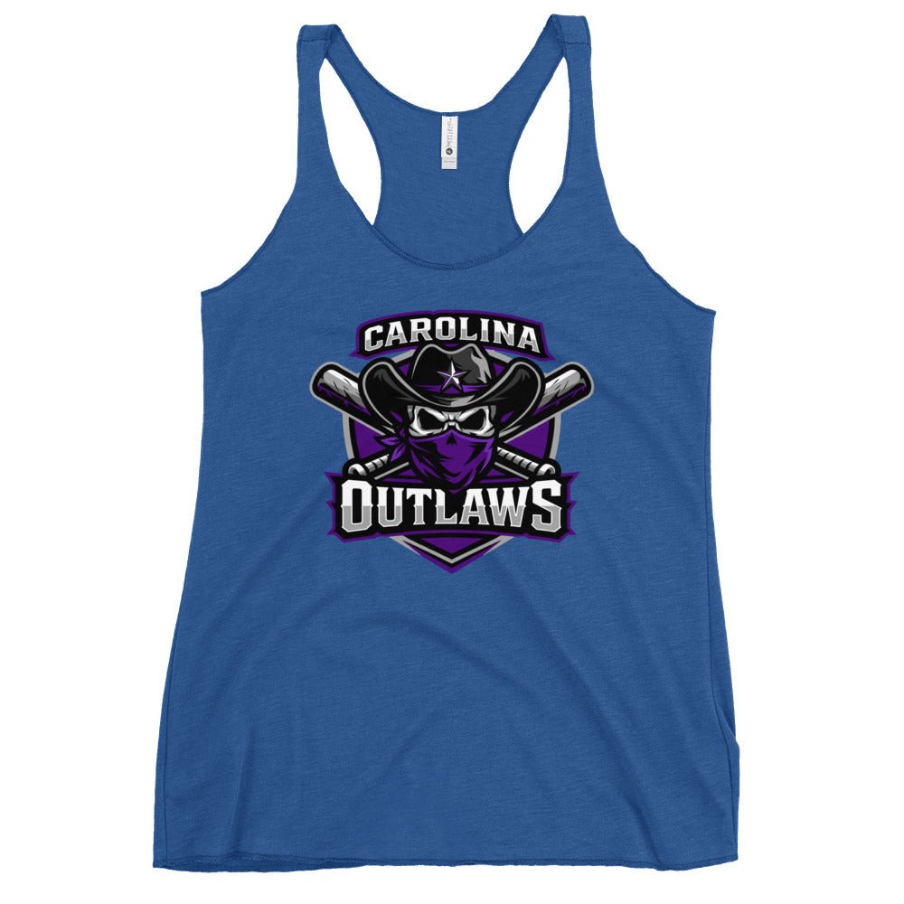 Performance | Thin Racerback Tank Top | Carolina Outlaws Baseball | Shield Logo
