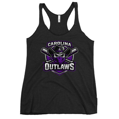 Performance | Thin Racerback Tank Top | Carolina Outlaws Baseball | Shield Logo