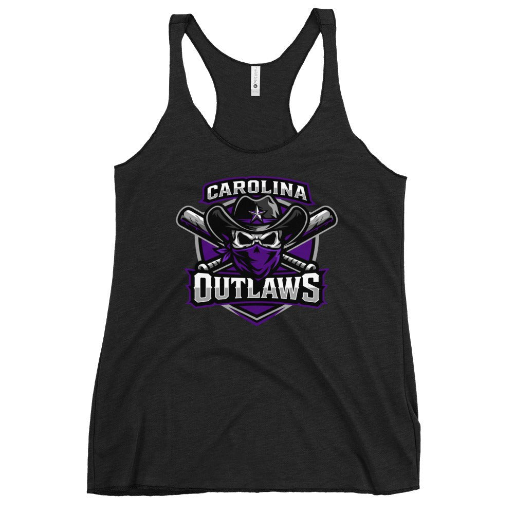 Performance | Thin Racerback Tank Top | Carolina Outlaws Baseball | Shield Logo