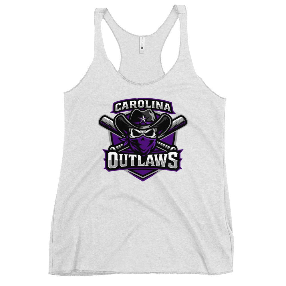 Performance | Thin Racerback Tank Top | Carolina Outlaws Baseball | Shield Logo