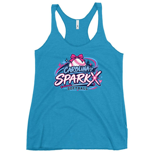 Performance | Thin Racerback Tank Top | Carolina Sparkx | Crest Logo