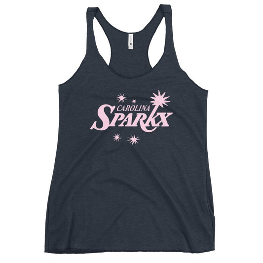 Performance | Thin Racerback Tank Top | Carolina Sparkx | Modern Script Logo