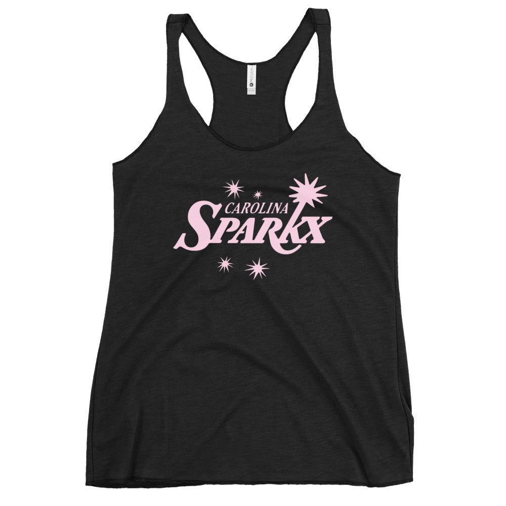 Performance | Thin Racerback Tank Top | Carolina Sparkx | Modern Script Logo