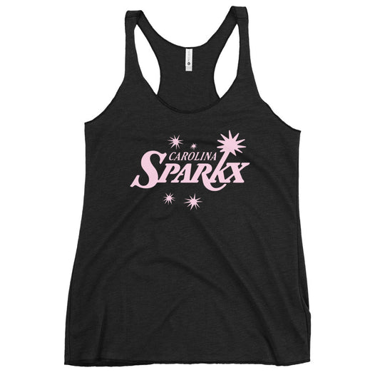 Performance | Thin Racerback Tank Top | Carolina Sparkx | Modern Script Logo