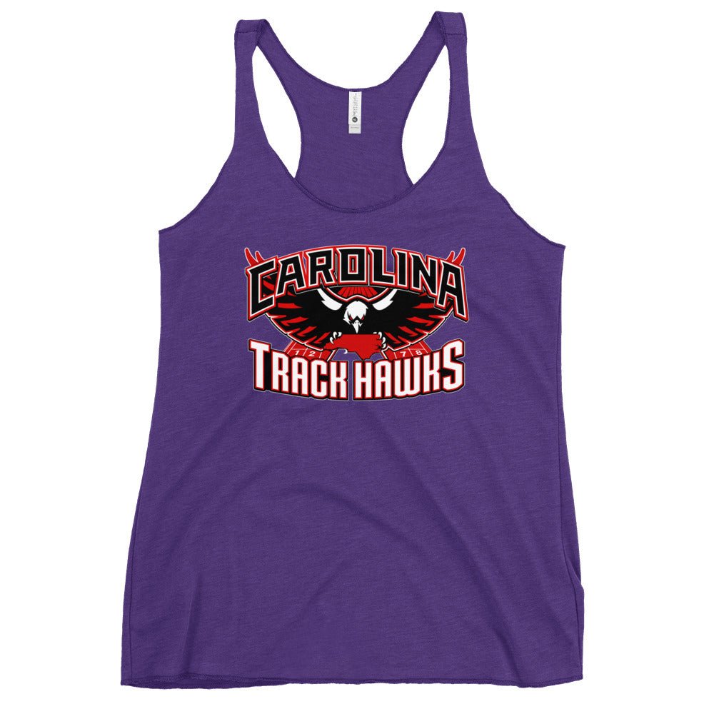 Performance | Thin Racerback Tank Top | Carolina track Hawks | Emblem Logo