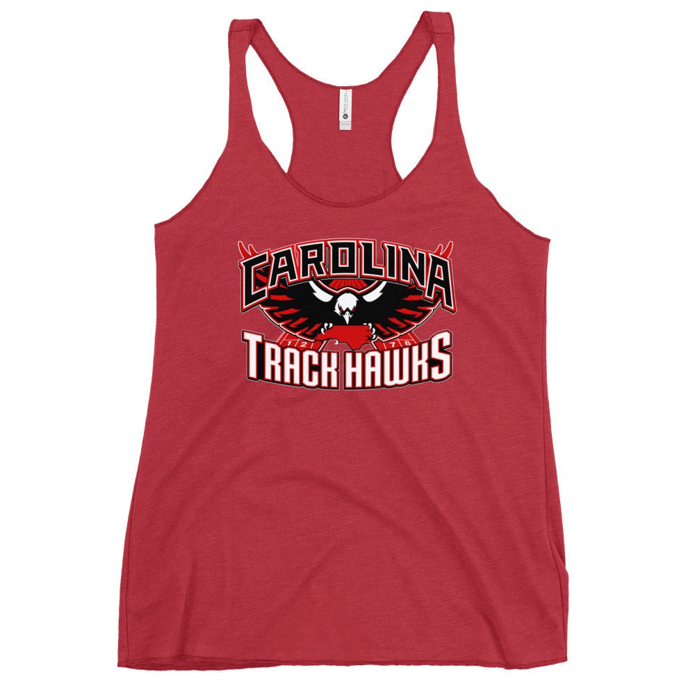 Performance | Thin Racerback Tank Top | Carolina track Hawks | Emblem Logo
