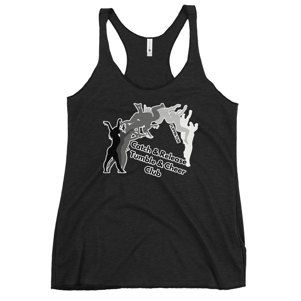 Performance | Thin Racerback Tank Top | Catch & Release Tumble & Cheer Club | Tumble Logo