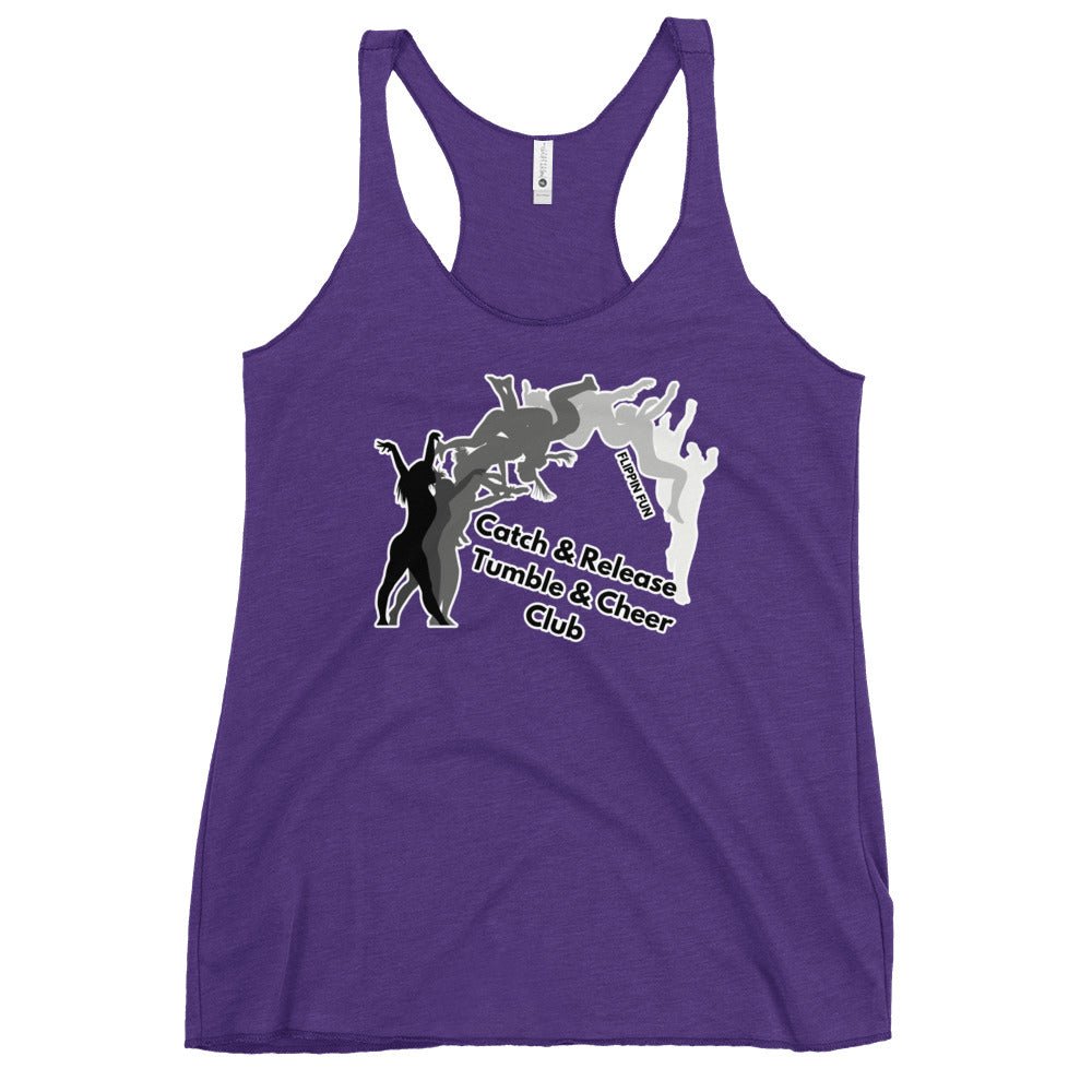 Performance | Thin Racerback Tank Top | Catch & Release Tumble & Cheer Club | Tumble Logo