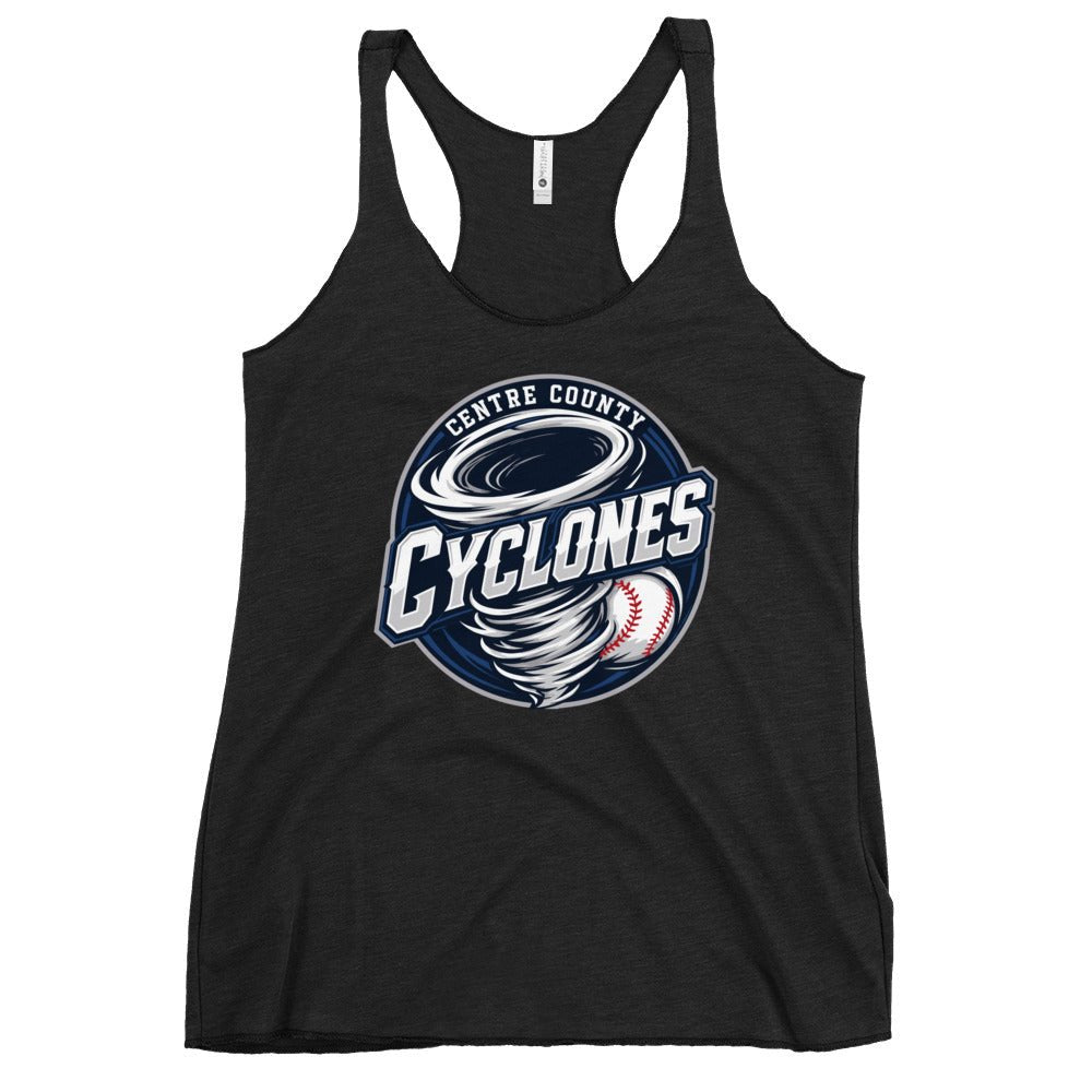 Performance | Thin Racerback Tank Top | Centre County Cyclones | Badge Logo