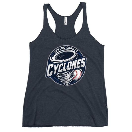 Performance | Thin Racerback Tank Top | Centre County Cyclones | Badge Logo