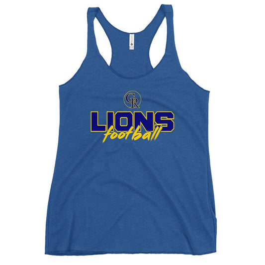 Performance | Thin Racerback Tank Top | Chestnut Ridge Lions Football | Vanguard Logo