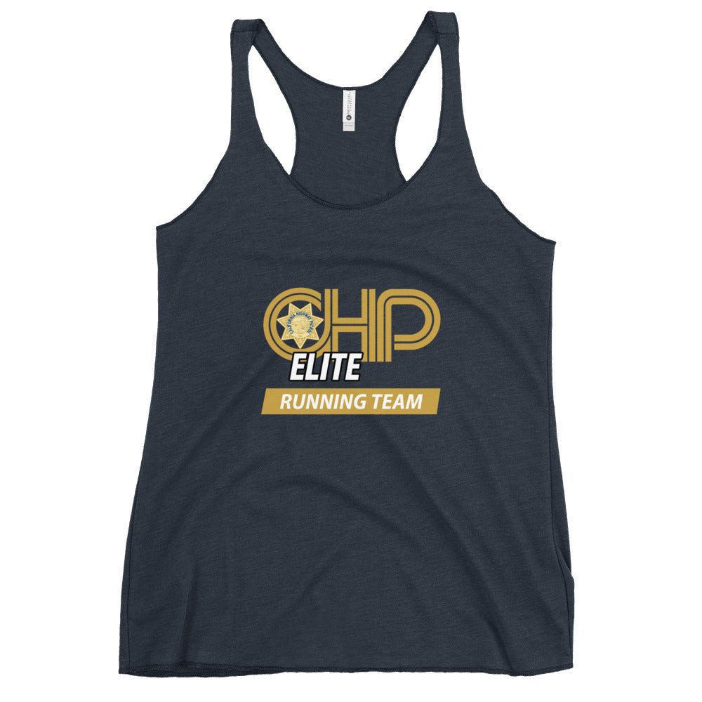 Performance | Thin Racerback Tank Top | CHP Elite Running Team | Runner Crest Logo