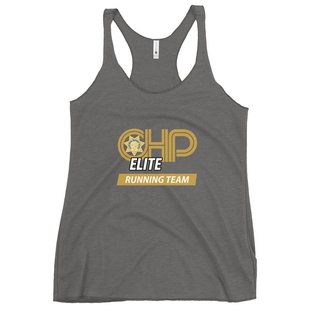 Performance | Thin Racerback Tank Top | CHP Elite Running Team | Runner Crest Logo