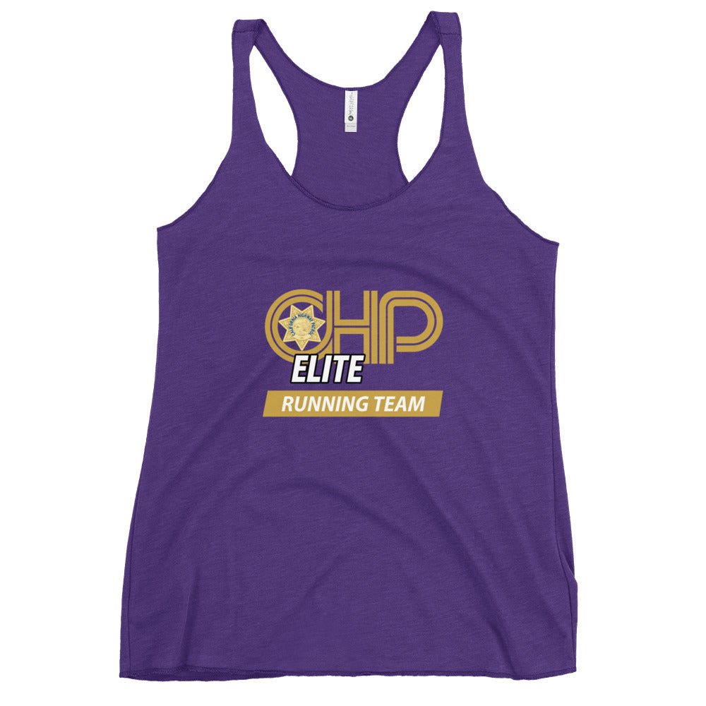 Performance | Thin Racerback Tank Top | CHP Elite Running Team | Runner Crest Logo