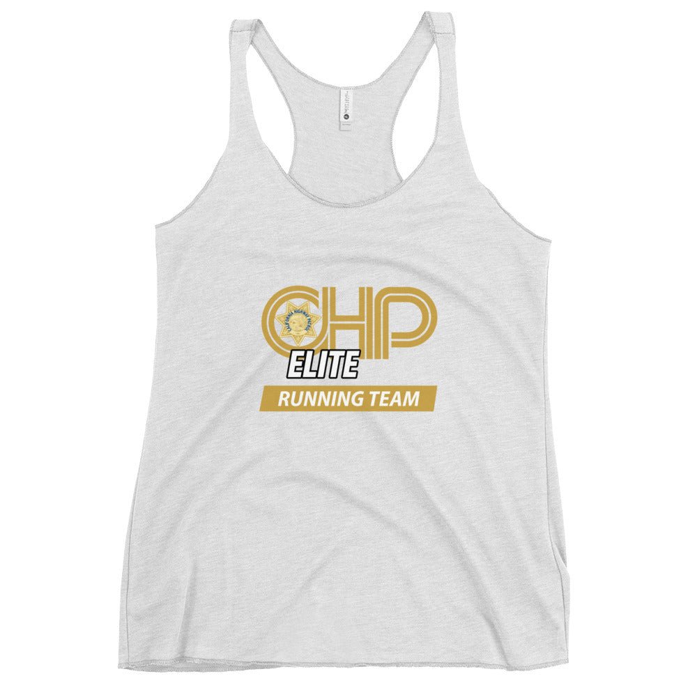 Performance | Thin Racerback Tank Top | CHP Elite Running Team | Runner Crest Logo