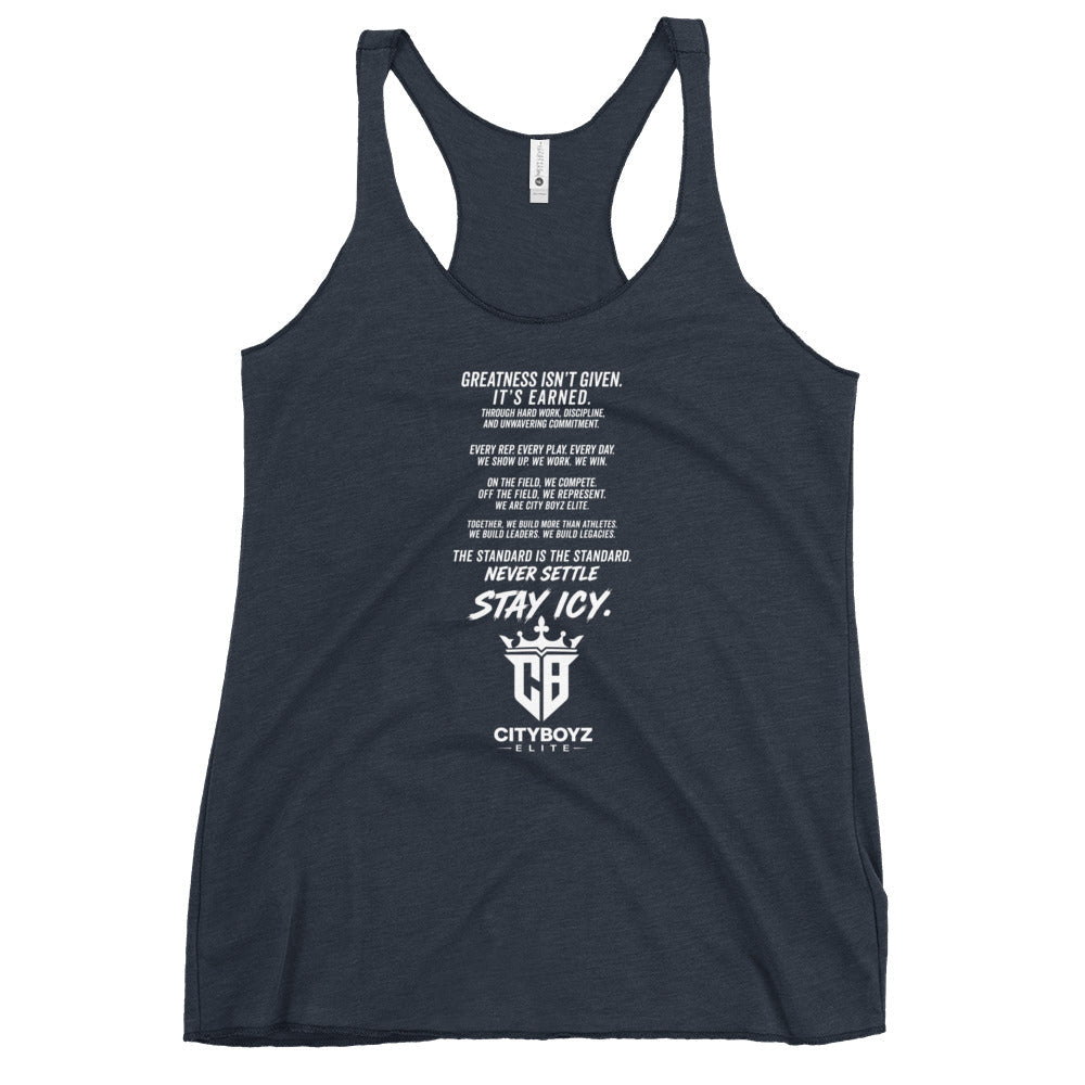Performance | Thin Racerback Tank Top | City Boyz Elite | Legacy Builder Mark Logo