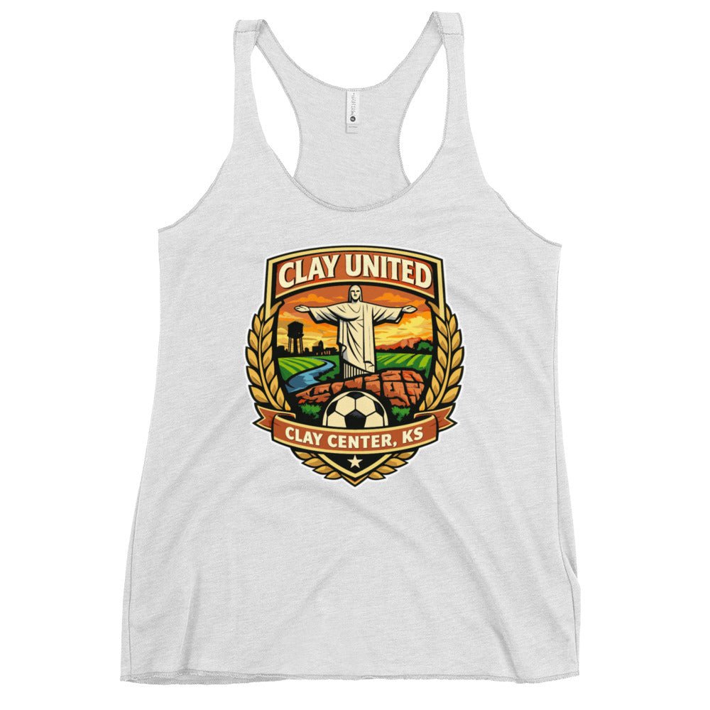Performance | Thin Racerback Tank Top | Clay United | Crest Logo