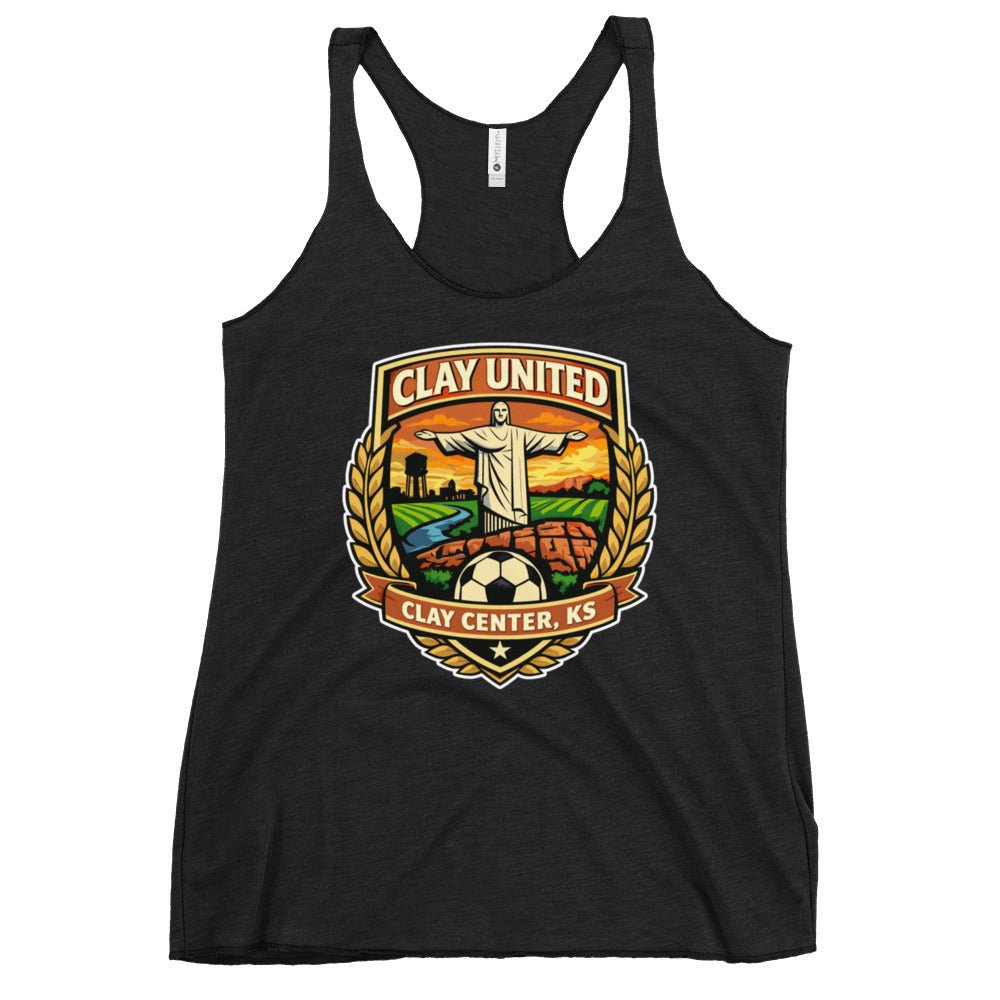 Performance | Thin Racerback Tank Top | Clay United | Crest Logo