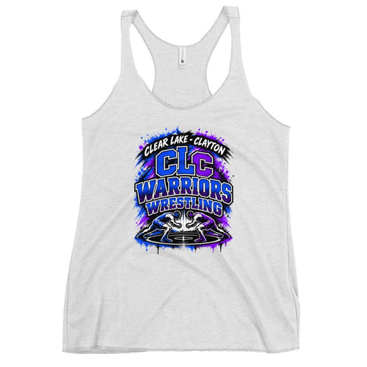 Performance | Thin Racerback Tank Top | Clear Lake - Clayton Wrestling | Apex Logo