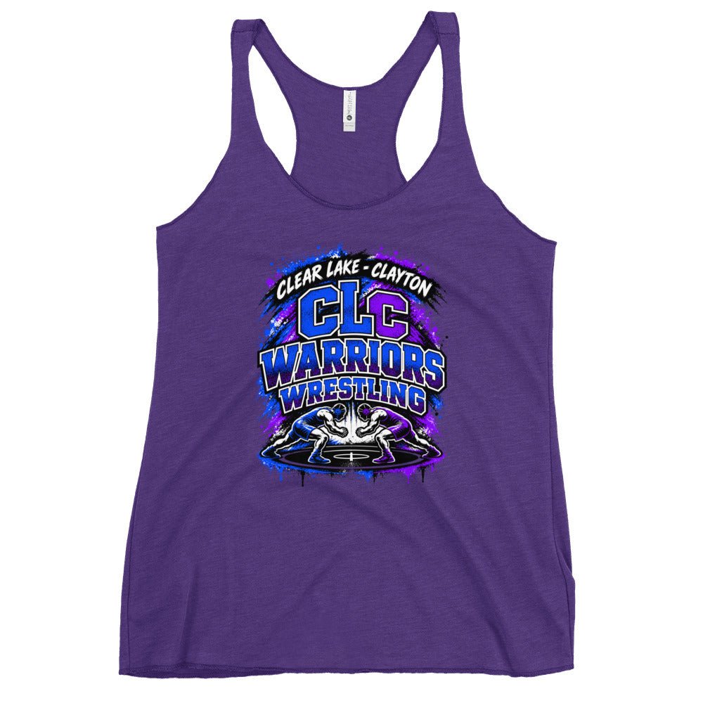 Performance | Thin Racerback Tank Top | Clear Lake - Clayton Wrestling | Apex Logo