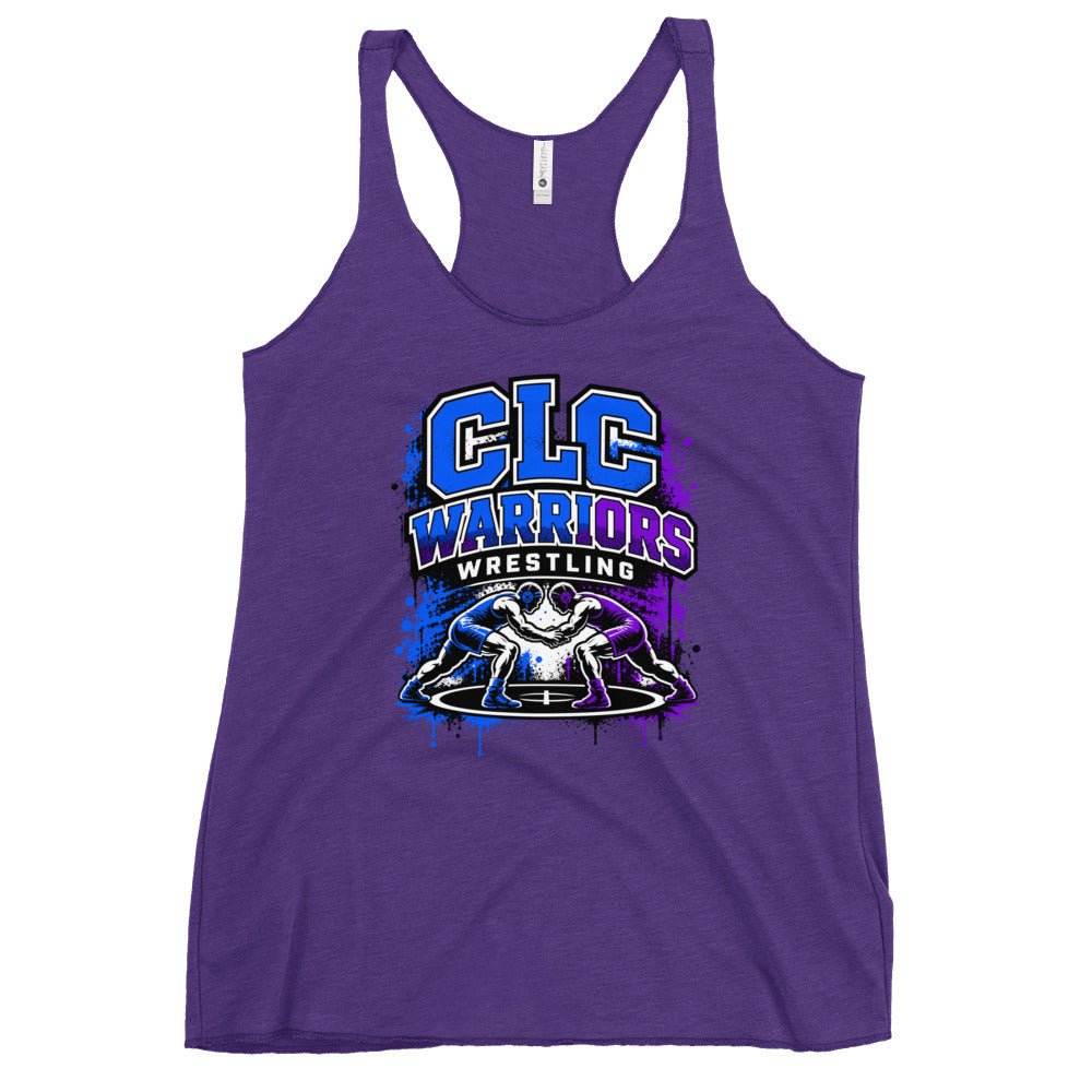 Performance | Thin Racerback Tank Top | Clear Lake - Clayton Wrestling | Emblem Logo