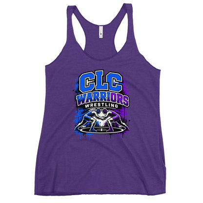 Performance | Thin Racerback Tank Top | Clear Lake - Clayton Wrestling | Emblem Logo