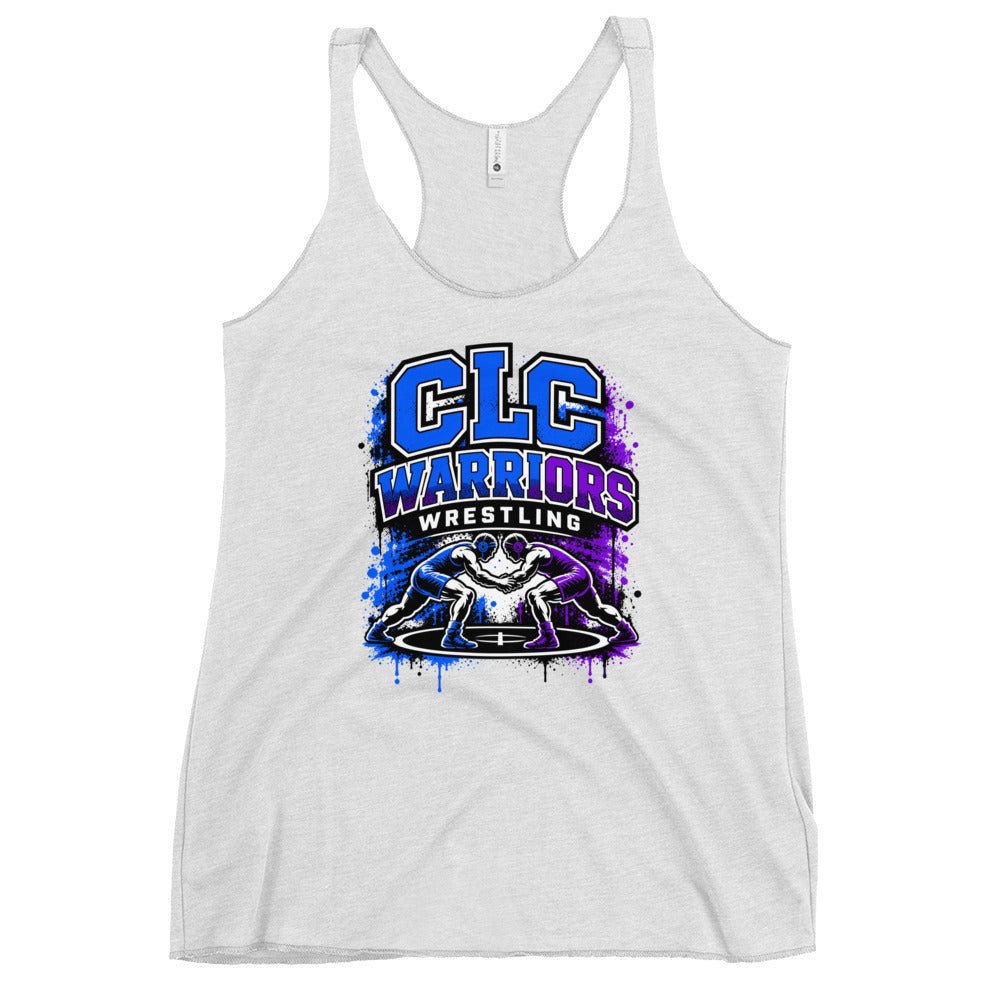 Performance | Thin Racerback Tank Top | Clear Lake - Clayton Wrestling | Emblem Logo