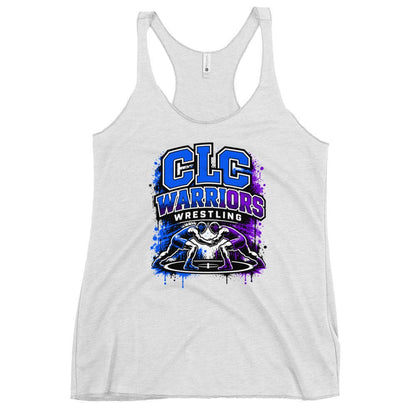 Performance | Thin Racerback Tank Top | Clear Lake - Clayton Wrestling | Emblem Logo