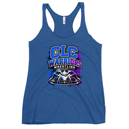 Performance | Thin Racerback Tank Top | Clear Lake - Clayton Wrestling | Emblem Logo