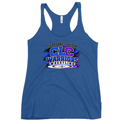 Performance | Thin Racerback Tank Top | Clear Lake - Clayton Wrestling | Vanguard Logo