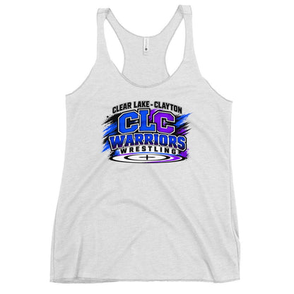 Performance | Thin Racerback Tank Top | Clear Lake - Clayton Wrestling | Vanguard Logo
