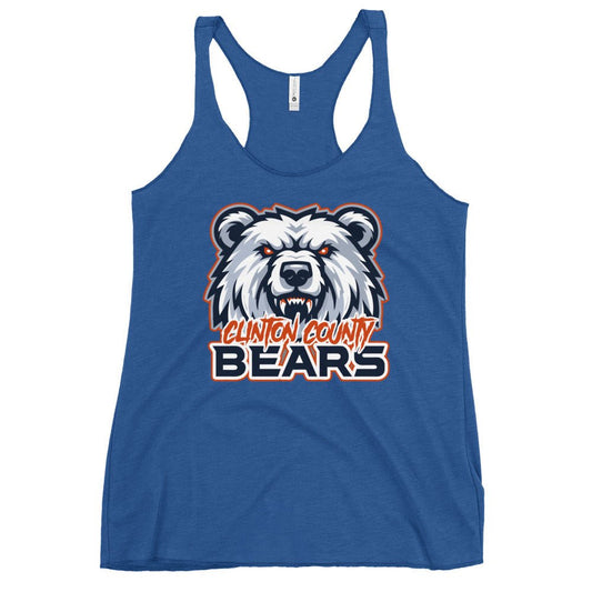 Performance | Thin Racerback Tank Top | CLINTON COUNTY BEARS | Bears Mascot Logo