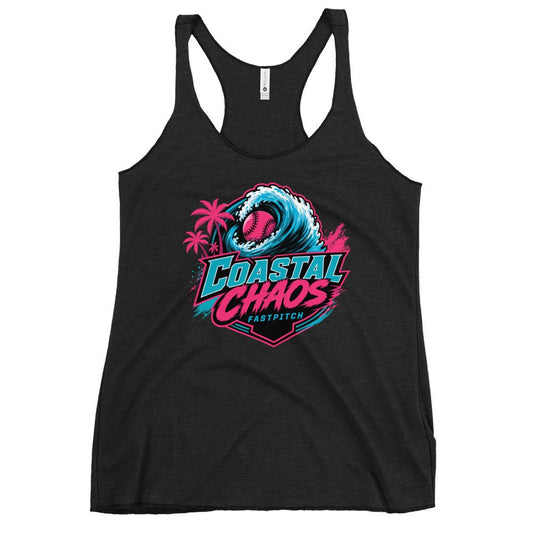 Performance | Thin Racerback Tank Top | Coastal Chaos Fastpitch | Emblem Logo