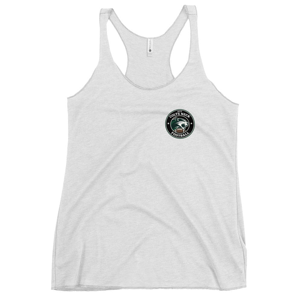 Performance | Thin Racerback Tank Top | Colts Neck Cougars | Youth Tackle Football (AYF) | Varsity Badge Logo