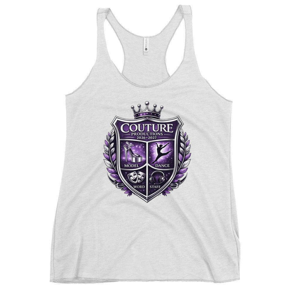 Performance | Thin Racerback Tank Top | Couture Productions | Couture Shield Logo
