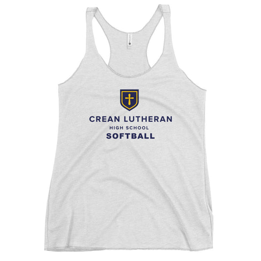 Performance | Thin Racerback Tank Top | Crean Lutheran Softball | CLHS SB Logo